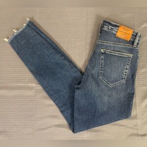 Lucky Brand Bridgette Skinny Jeans 6/28 Mid Rise Raw Hem